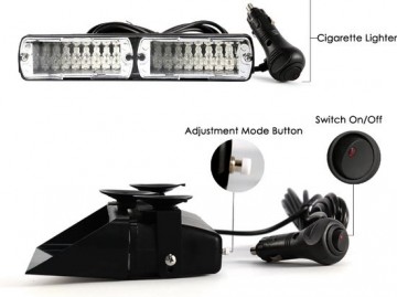 TopLEDverlichting.nl Auto Zwaailicht Stroboscoop Flitser Blauw / Complete set Plug and Play foto 4