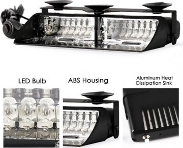 TopLEDverlichting.nl Auto Zwaailicht Stroboscoop Flitser Blauw / Complete set Plug and Play foto 2