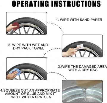 TopLEDverlichting.nl Zilveren Velgen Reparatie Set - Stoeprandschade - Krassen verwijderen - Complete set foto 6