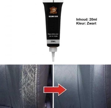 TopLEDverlichting.nl Leer Reparatie Zwart - Vinyl Herstel - Slijtage, Kras en Scheuren Repareren - Vloeibaar - 20ml foto 2