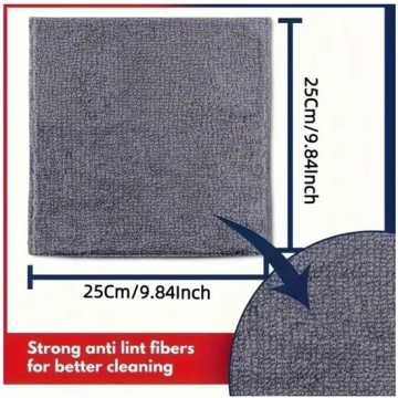 TopLEDverlichting.nl 10-pack Zachte Microvezel Doekjes 25x25cm - Wasbaar - Streeploos Resultaat - 10 stuks foto 2