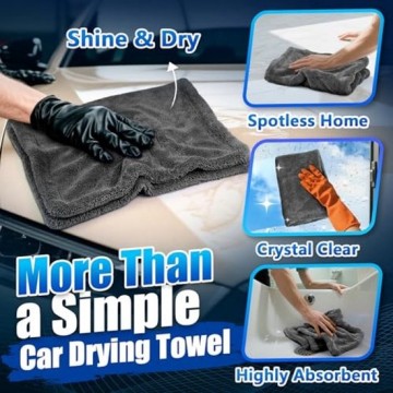 TopLEDverlichting.nl Super Auto Droogdoek – Microvezel doek – Extreem Zacht – Zeer Absorberend – Droogt uw auto gemakkelijk en snel na het auto wassen – Streeploos resultaat – Voorkom Kalk druppels – Wasbaar foto 12