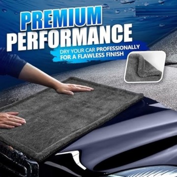 TopLEDverlichting.nl Super Auto Droogdoek XXL – Microvezel doek 60x160cm – Extreem Zacht – Zeer Absorberend 1200GSM – Droogt uw auto gemakkelijk en snel na het auto wassen – Streeploos resultaat – Voorkom Kalk druppels – Wasbaar foto 6