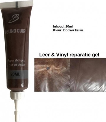 TopLEDverlichting.nl Leer Reparatie Donker Bruin - Vinyl Herstel - Slijtage, Kras en Scheuren Repareren - Vloeibaar - 20ml foto 2