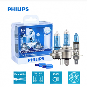 TopLEDverlichting.nl HB3 9005 55 Watt Philips Crystal Vision lampen 4300K White 12V (set) foto 2