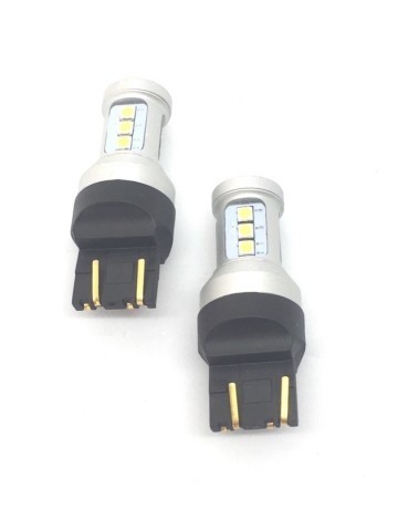 TopLEDverlichting.nl T20 7443 W21/5W Duplo High Power LED Canbus dagrijverlichting (set) foto 3