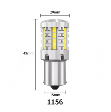 TopLEDverlichting.nl BA15S 1156 P21W Ultra High Power LED Achteruitrijverlichting / Achterlichten / Remlicht / Zeer fel! / 10-30V (set) foto 3