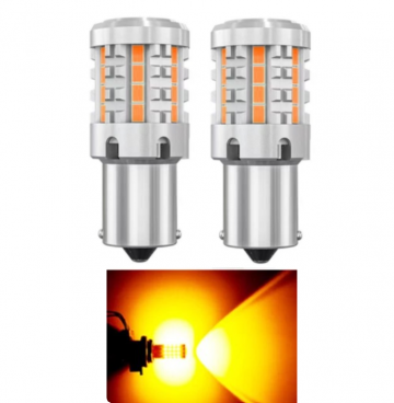 TopLEDverlichting.nl BAU15S 1156 PY21W No Hyper Flashing High Power LED Oranje Canbus knipperlichten 10-30V (set) foto 3