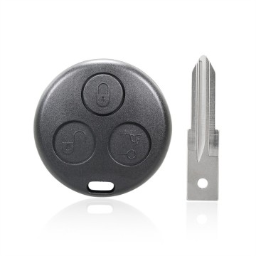 TopLEDverlichting.nl Mercedes / Smart / Smart Fortwo / Smart Forfour / Smart Roadster / Hummer / Inclusief blanco sleutelbaard / 3 knops / 3 knoppen / Autosleutel behuizing foto 3