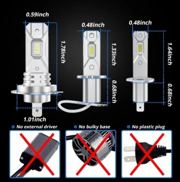 TopLEDverlichting.nl H1 Mini Perfect Fit LED Canbus (2 stuks) foto 2