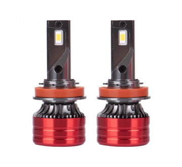 TopLEDverlichting.nl H8/ H9/ H11/ H16 Mini Turbo LED Canbus Line dimlicht grootlicht mistlicht (set) foto 1