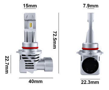 HB3 9005 Mini Perfect Fit LED Canbus (2 stuks) foto 4