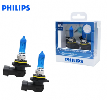TopLEDverlichting.nl HB4 9006 55 Watt Philips Diamond Vision lampen 5000K White 12V (set) foto 1