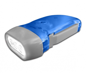 TopLEDverlichting.nl Knijpkat LED – Zaklamp – Ingebouwde Dynamo – Hand aangedreven - Altijd licht - Ingebouwde accu - Geen batterijen nodig – Scouting lamp – Survivallen - Wit licht – 75 Lumen - 1 stuks foto 1