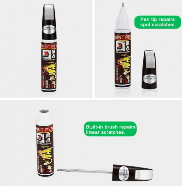 TopLEDverlichting.nl Lakstift Zilver Zwart - Kwastje en Pen in één - Schade herstel - Silver Black - 12ml foto 4