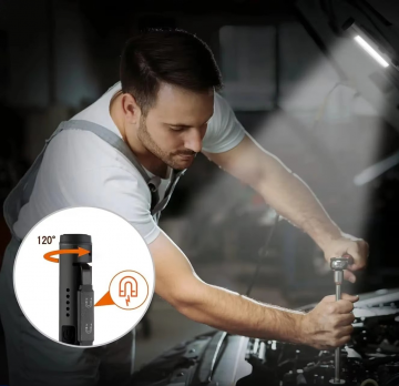 TopLEDverlichting.nl Laser LED lamp 4-in-1 - Zaklamp - Werklamp - Looplamp - UV lamp - Rode Laserpen - Oplaadbare Accu - Magnetisch - Sterke Aluminium Noodlamp - Waterproof foto 14