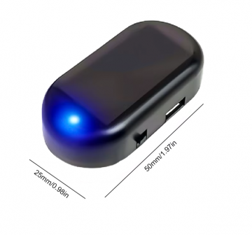 TopLEDverlichting.nl Draadloze Knipperende LED indicatie lampje Blauw – Solar Warning Light - Blauwe LED Auto Alarm Licht – Beveiliging - Anti Diefstal – Inbraak Preventie - Fake Alarm – Veiligheidslicht – Scooter –Fat-Bike – E-Bike – Fiets – Camper - Opl