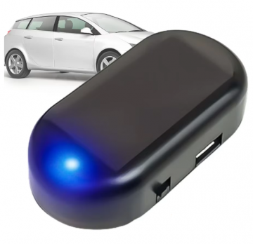 TopLEDverlichting.nl Draadloze Knipperende LED indicatie lampje Blauw – Solar Warning Light - Blauwe LED Auto Alarm Licht – Beveiliging - Anti Diefstal – Inbraak Preventie - Fake Alarm – Veiligheidslicht – Scooter –Fat-Bike – E-Bike – Fiets – Camper - Opl