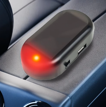 TopLEDverlichting.nl Draadloze Knipperende LED indicatie lampje Rood – Solar Warning Light - Rode LED Auto Alarm Licht – Beveiliging - Anti Diefstal – Inbraak Preventie - Fake Alarm – Veiligheidslicht – Scooter –Fat-Bike – E-Bike – Fiets – Camper - Oplaad