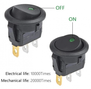 TopLEDverlichting.nl 5 stuks Schakelaar met LED indicatielampje / Tuimelschakelaar / Wipschakelaar / Rood / Oranje / Geel / Groen / Blauw foto 17