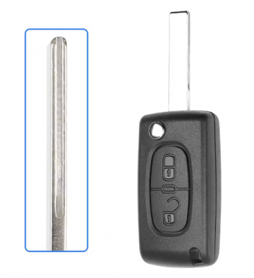 TopLEDverlichting.nl Peugeot en Citroën / Sleutelbaard HU83 / Sleutelcode CE0536 / 2 knops / 2 knoppen Autosleutel behuizing foto 4