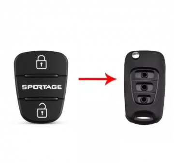 TopLEDverlichting.nl Kia Sportage Rubberen Knoppen / 2 knops / 2 knoppen / Voor Autosleutel behuizing foto 3