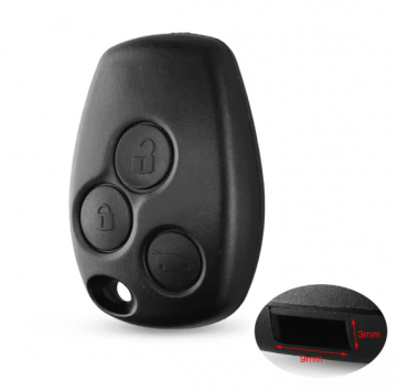 TopLEDverlichting.nl Renault Clio 3 / Modus / Kangoo / Twingo / Traffic / Master / Opel Vivaro / 3 knops voor Sleutelbaard VA2  Autosleutel behuizing foto 4