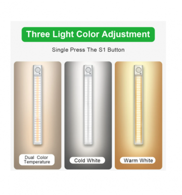 TopLEDverlichting.nl Draadloze 120 LED 3 kleuren Kast | Trap | Garage | Schuur | Keuken bewegingssensor lamp magnetisch en oplaadbaar foto 2