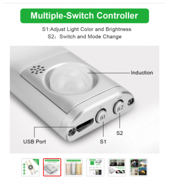 TopLEDverlichting.nl Draadloze 80 LED 3 kleuren Kast | Trap | Garage | Schuur | Keuken bewegingssensor lamp magnetisch en oplaadbaar foto 3