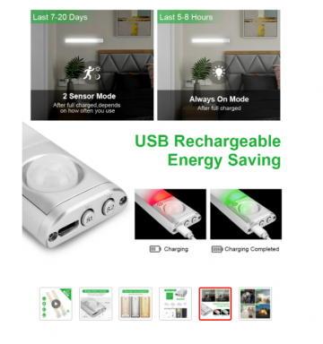 TopLEDverlichting.nl Draadloze 120 LED 3 kleuren Kast | Trap | Garage | Schuur | Keuken bewegingssensor lamp magnetisch en oplaadbaar foto 4