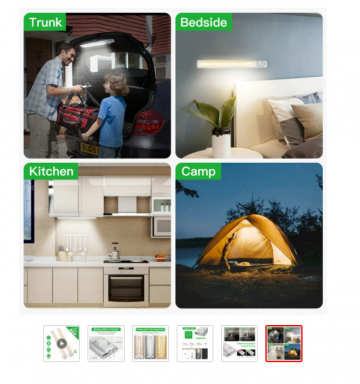 TopLEDverlichting.nl Draadloze 80 LED 3 kleuren Kast | Trap | Garage | Schuur | Keuken bewegingssensor lamp magnetisch en oplaadbaar foto 5