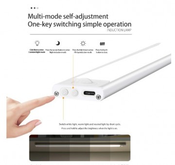 TopLEDverlichting.nl Draadloze 20cm LED bewegingssensor Kledingkast / Kelder / Garage / Keuken / Trap / Schuur Light Motion Sensor Oplaadbaar Zwart foto 4