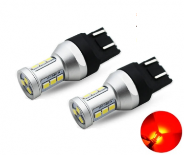 TopLEDverlichting.nl T20 7440 W21W High Power LED Canbus achterlichten Rood (set) foto 1
