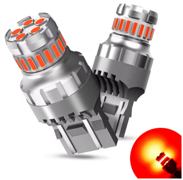 TopLEDverlichting.nl T20 7443 W21/5W Duplo High Power LED Canbus achterlichten Rood (set) foto 1