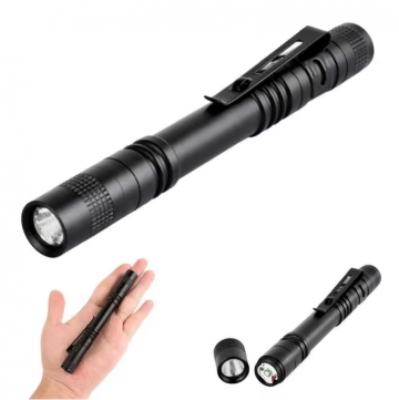 TopLEDverlichting.nl LED Militaire Zaklamp Pen 13cm - Wit Licht 600 Lumen - Sterk Aluminium - Waterproof - Inclusief AAA Batterijen foto 9