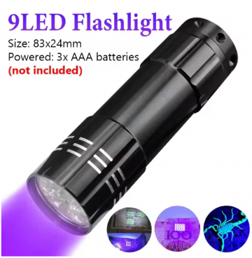 TopLEDverlichting.nl UV-Zaklamp - UV Lamp - Ultraviolet Light – LED Blacklight – Fosforlamp - Fluoresceert – Echtheid Geld, ID Kaart & Postzegels Controleren foto 6