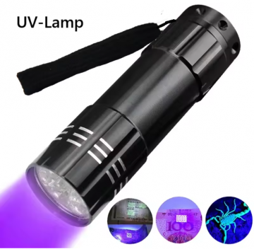 TopLEDverlichting.nl UV-Zaklamp - UV Lamp - Ultraviolet Light – LED Blacklight – Fosforlamp - Fluoresceert – Echtheid Geld, ID Kaart & Postzegels Controleren foto 1
