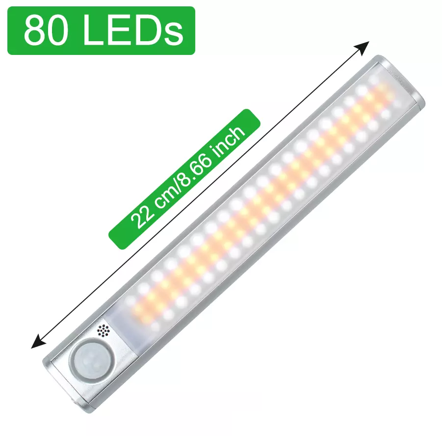 Draadloze 80 LED 3 kleuren lamp magnetisch en oplaadbaar - Werklampen - LED en Xenon voor auto's, motoren, scooters.