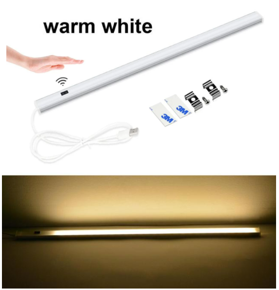 ervaring Koel dodelijk Led lamp 50CM hand swipe beweging sensor Warm Wit licht - Keuken- en  kastverlichting - TopLEDverlichting: LED en Xenon verlichting voor auto's,  motoren, scooters.