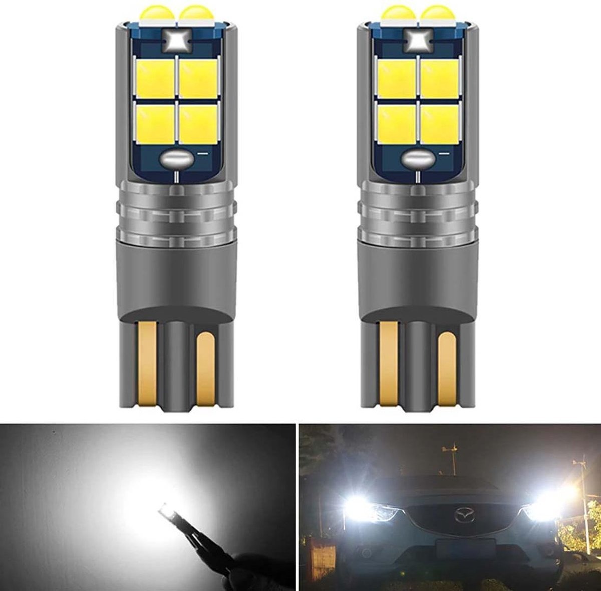 T10 W5W LED Extra Fel Canbus (set) - SALE - TopLEDverlichting: LED en Xenon  verlichting voor auto's, motoren, scooters.